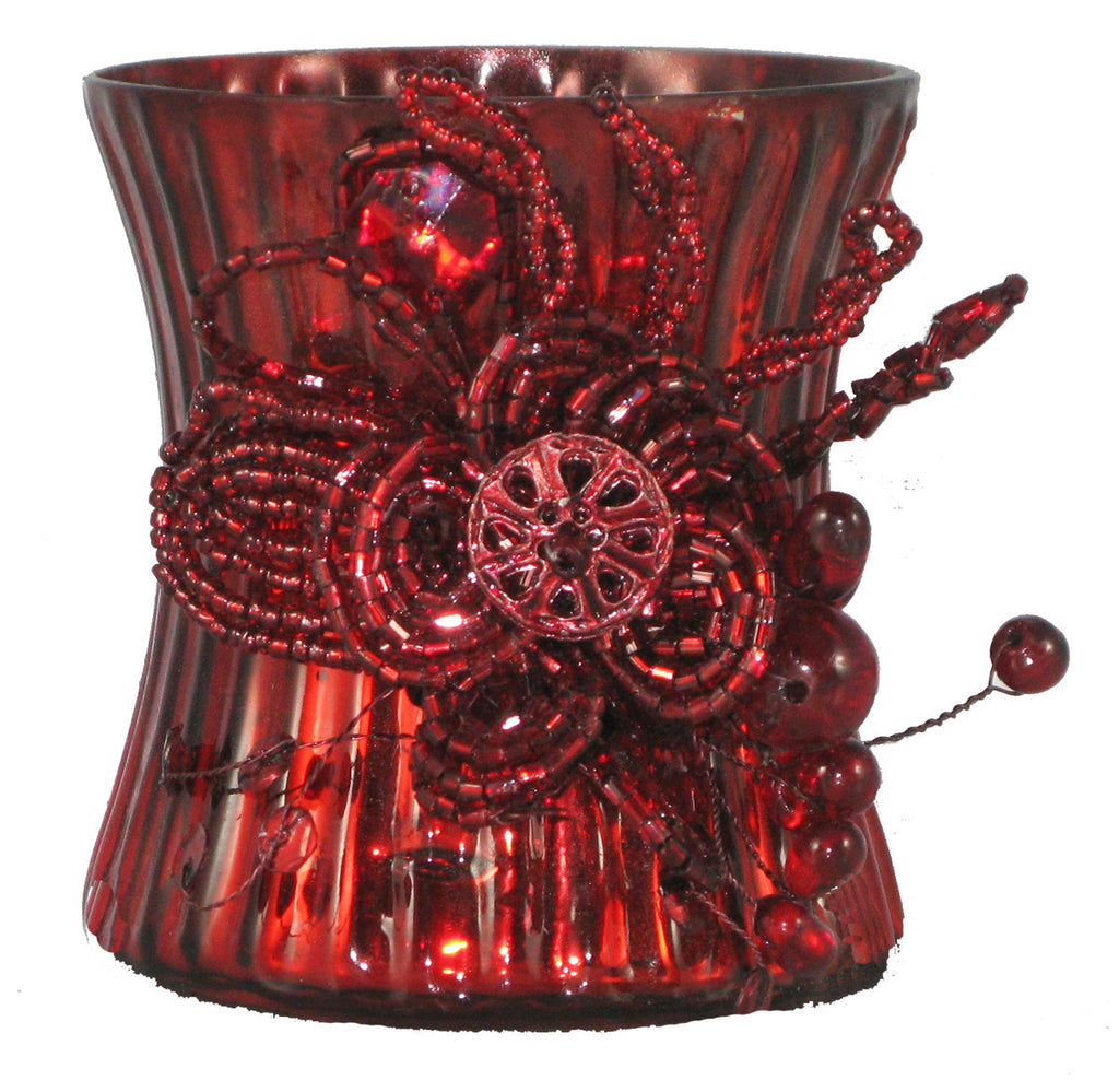 Votive Holder Cranberry - Golden Hill Studio