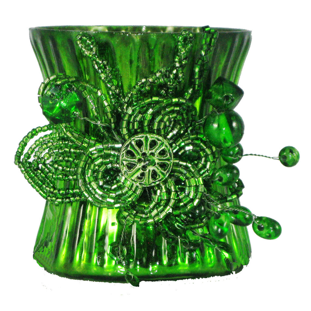 Votive Holder Emerald Green - Golden Hill Studio