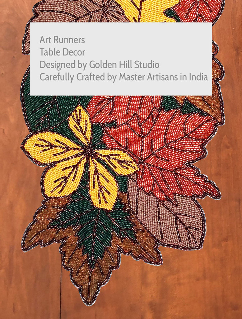 Autumn Leaves Table Runner - Golden Hill Studio