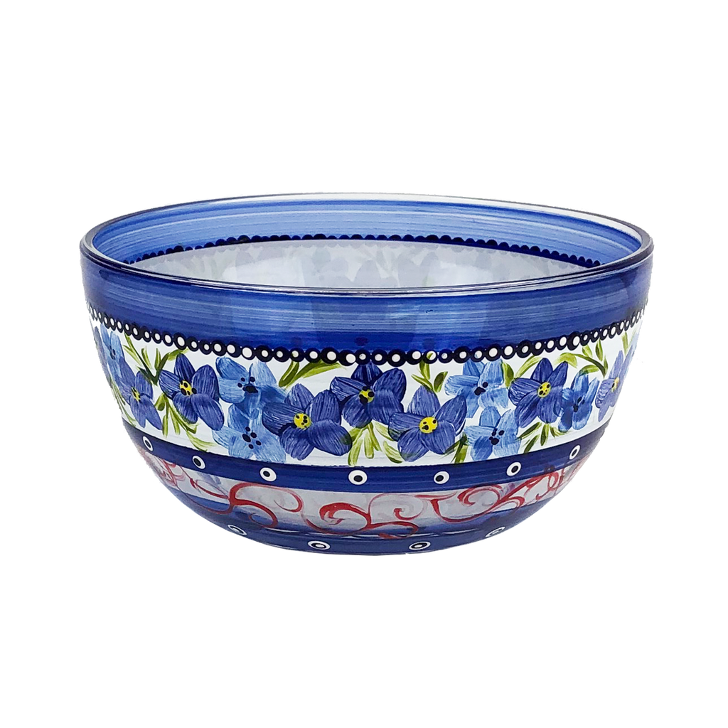 Barcelona Blue Flowers 6" Bowl - Golden Hill Studio