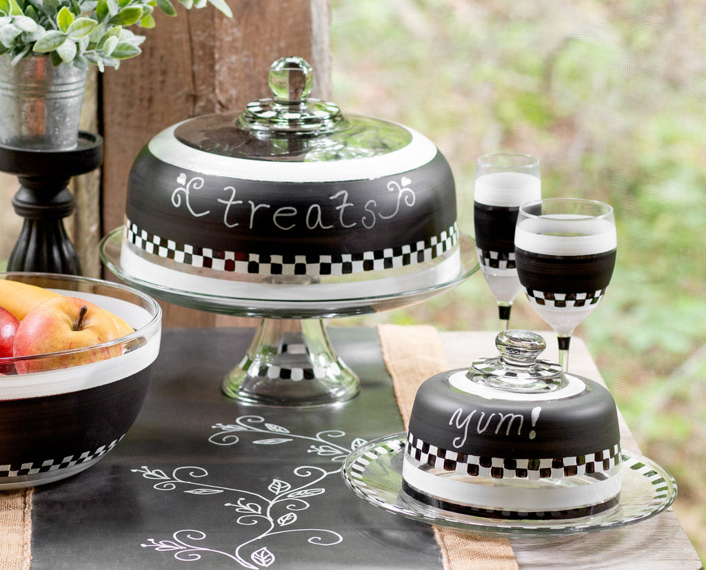 Black & White Cake Dome - Golden Hill Studio