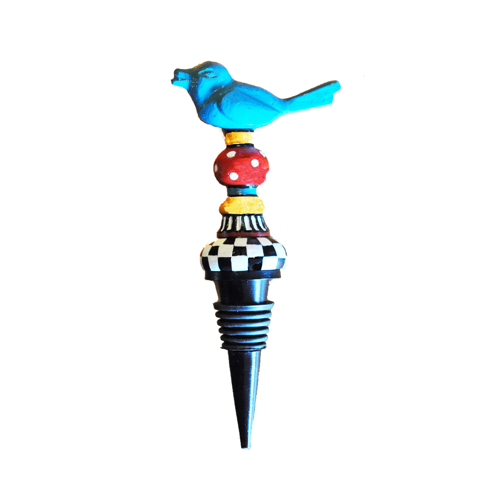 Metal Bird Wine Bottle Stopper - Golden Hill Studio
