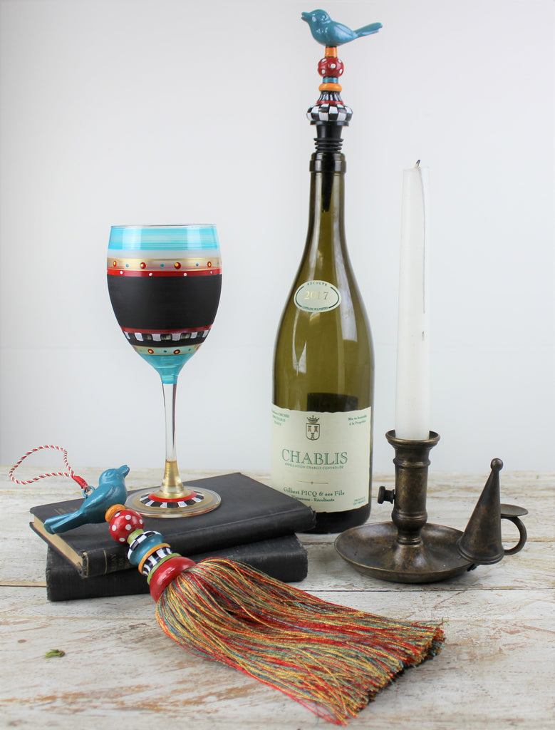 Metal Bird Wine Bottle Stopper - Golden Hill Studio