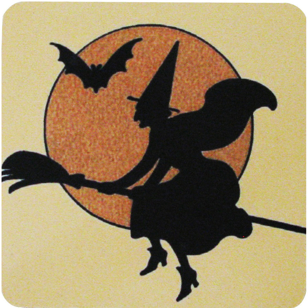Witch Outline Coaster S/4 - Golden Hill Studio