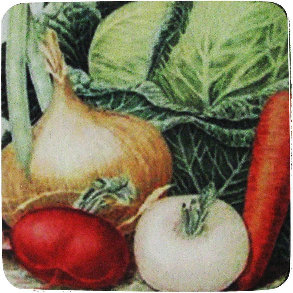 Cabbage/Onion Coaster S/4 - Golden Hill Studio