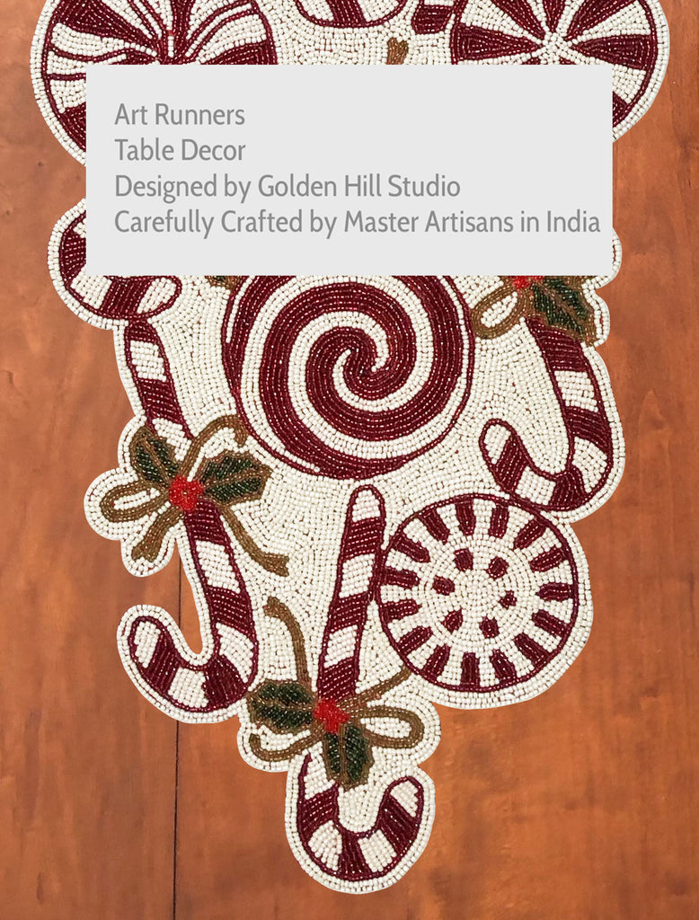 Candy Cane Table Runner - Golden Hill Studio