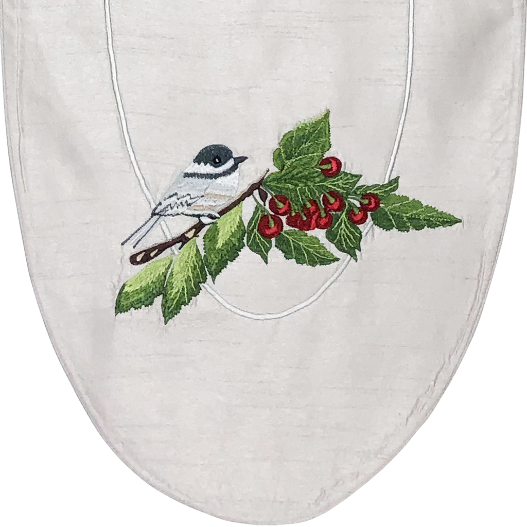 Cherries and Chickadee Runner - Golden Hill Studio