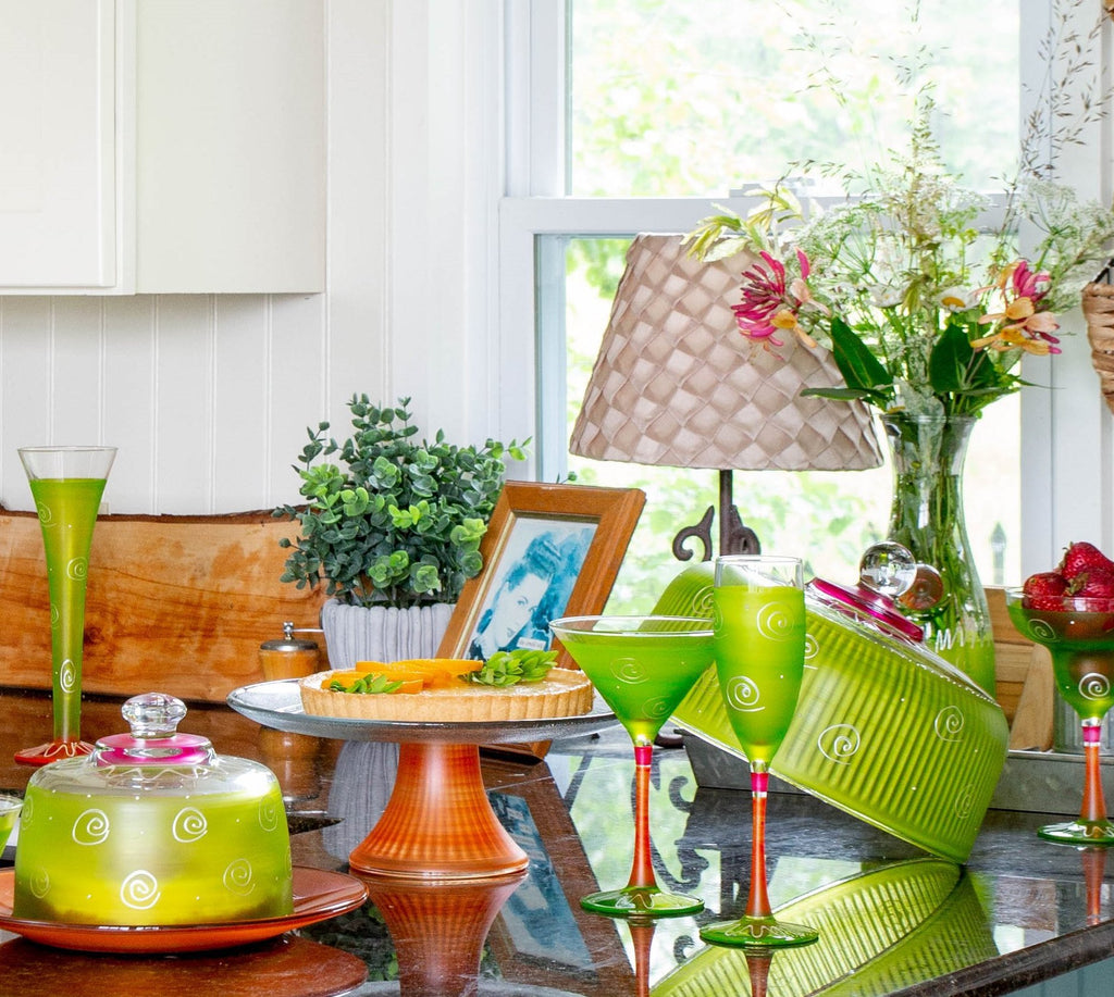 Peruvian Splendor Lt Green Carafe - Golden Hill Studio