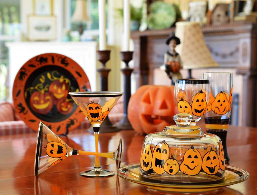 Pumpkin Family Martini S/2 - Golden Hill Studio