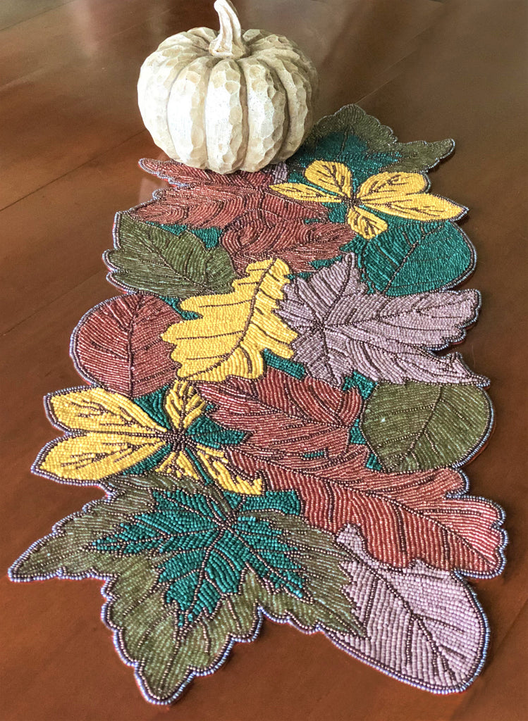 Autumn Leaves Table Runner - Golden Hill Studio