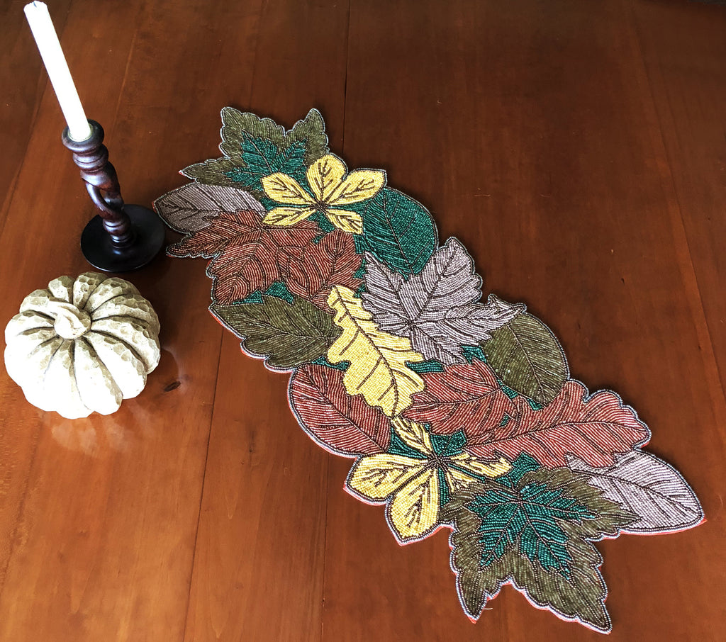 Autumn Leaves Table Runner - Golden Hill Studio