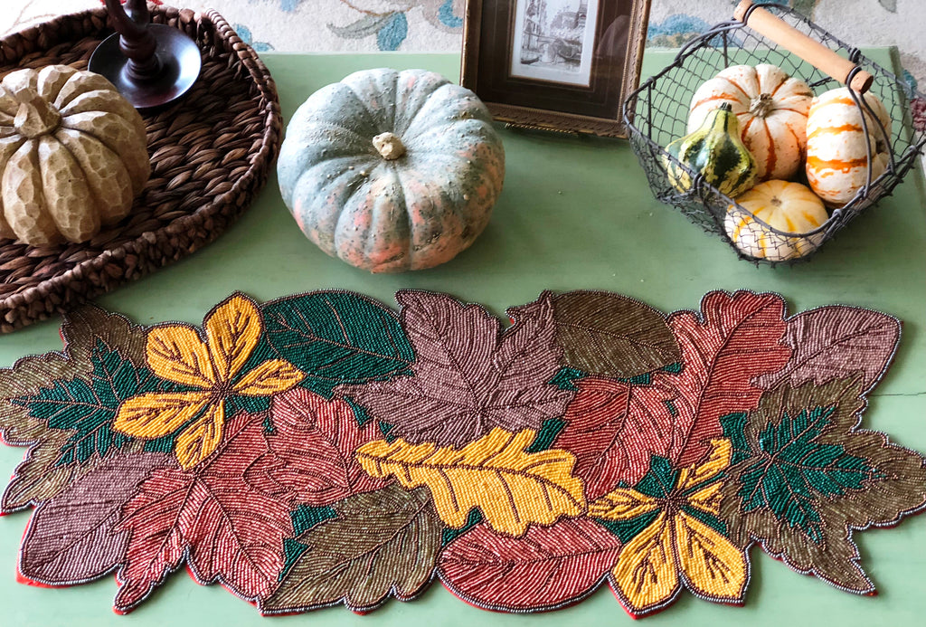Autumn Leaves Table Runner - Golden Hill Studio
