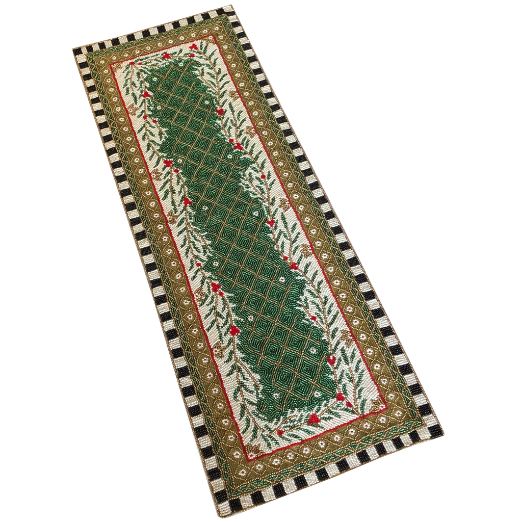 Moroccan Mosaic Forest Table Runner - Golden Hill Studio