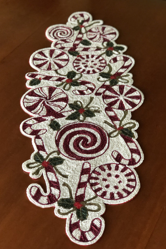 Candy Cane Table Runner - Golden Hill Studio