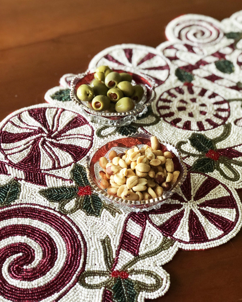 Candy Cane Table Runner - Golden Hill Studio