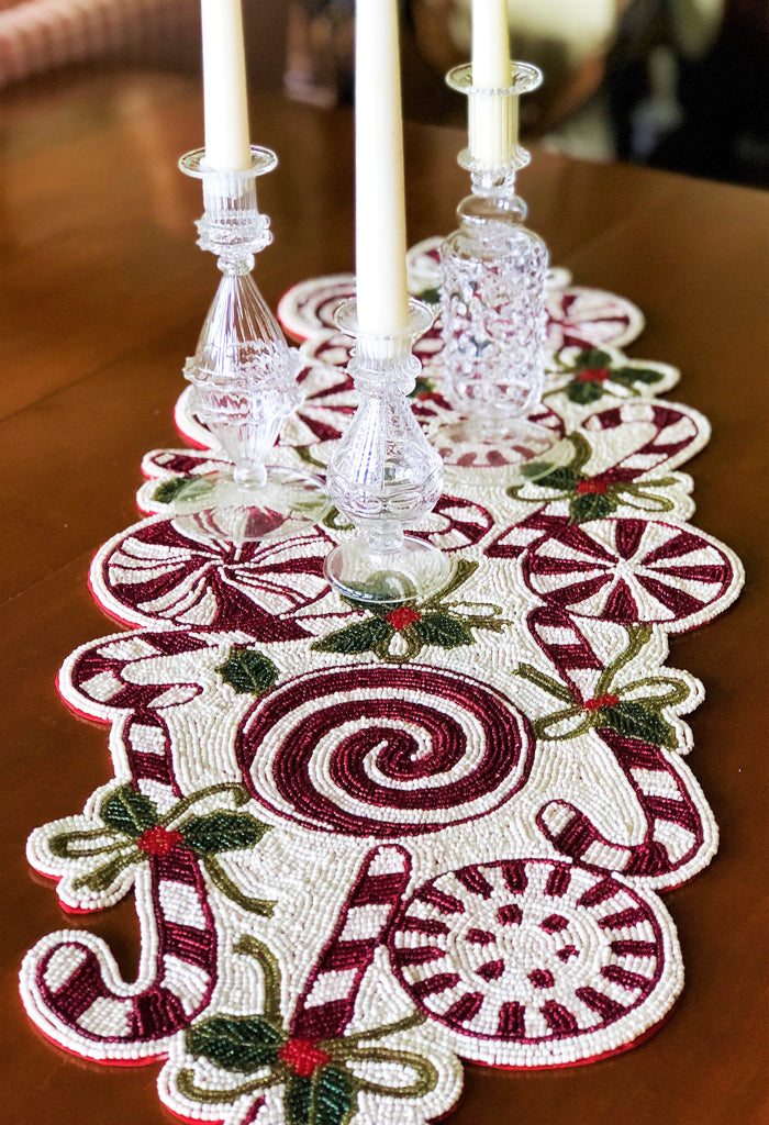 Candy Cane Table Runner - Golden Hill Studio