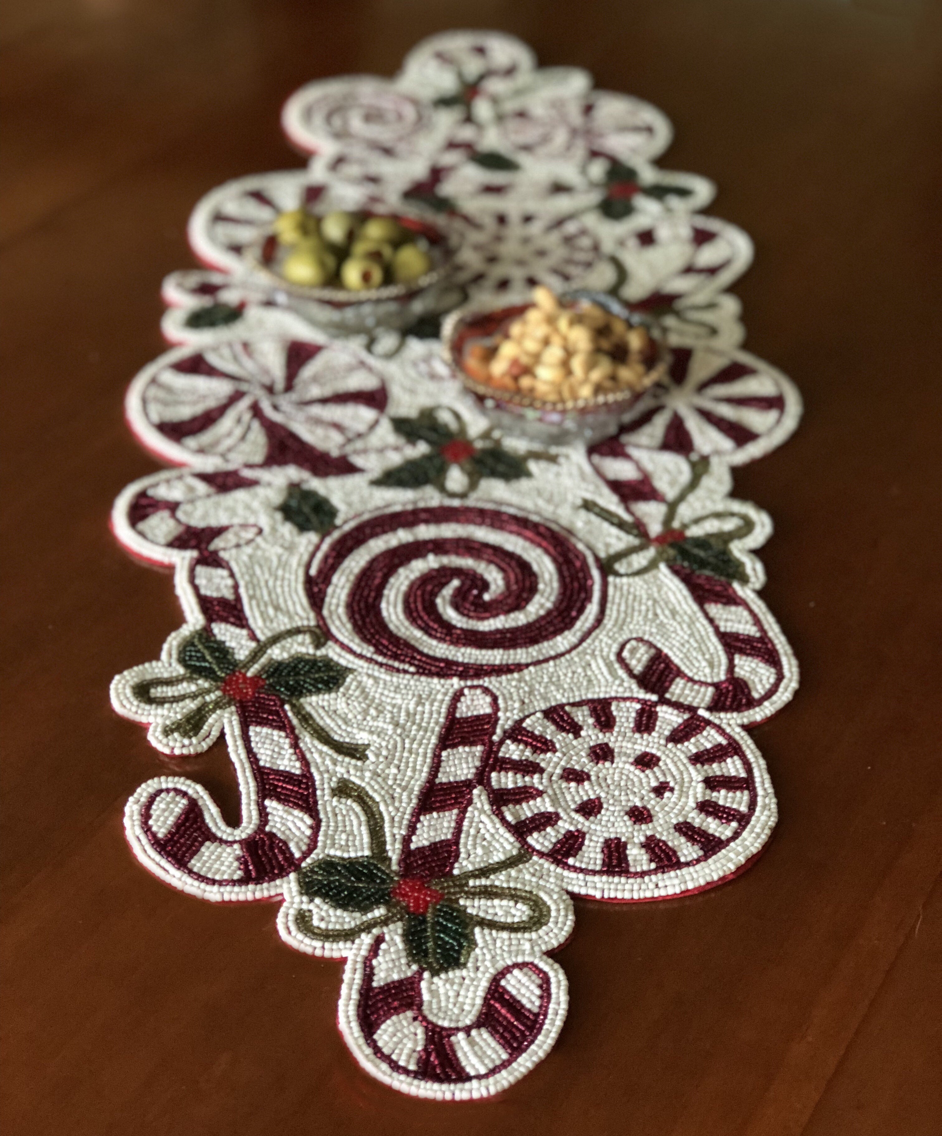Candy Cane Table Runner - Golden Hill Studio