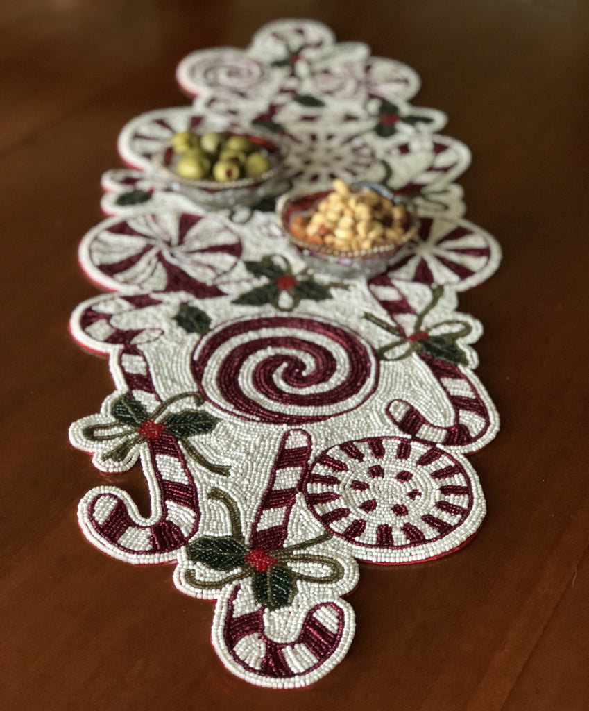 Candy Cane Table Runner - Golden Hill Studio