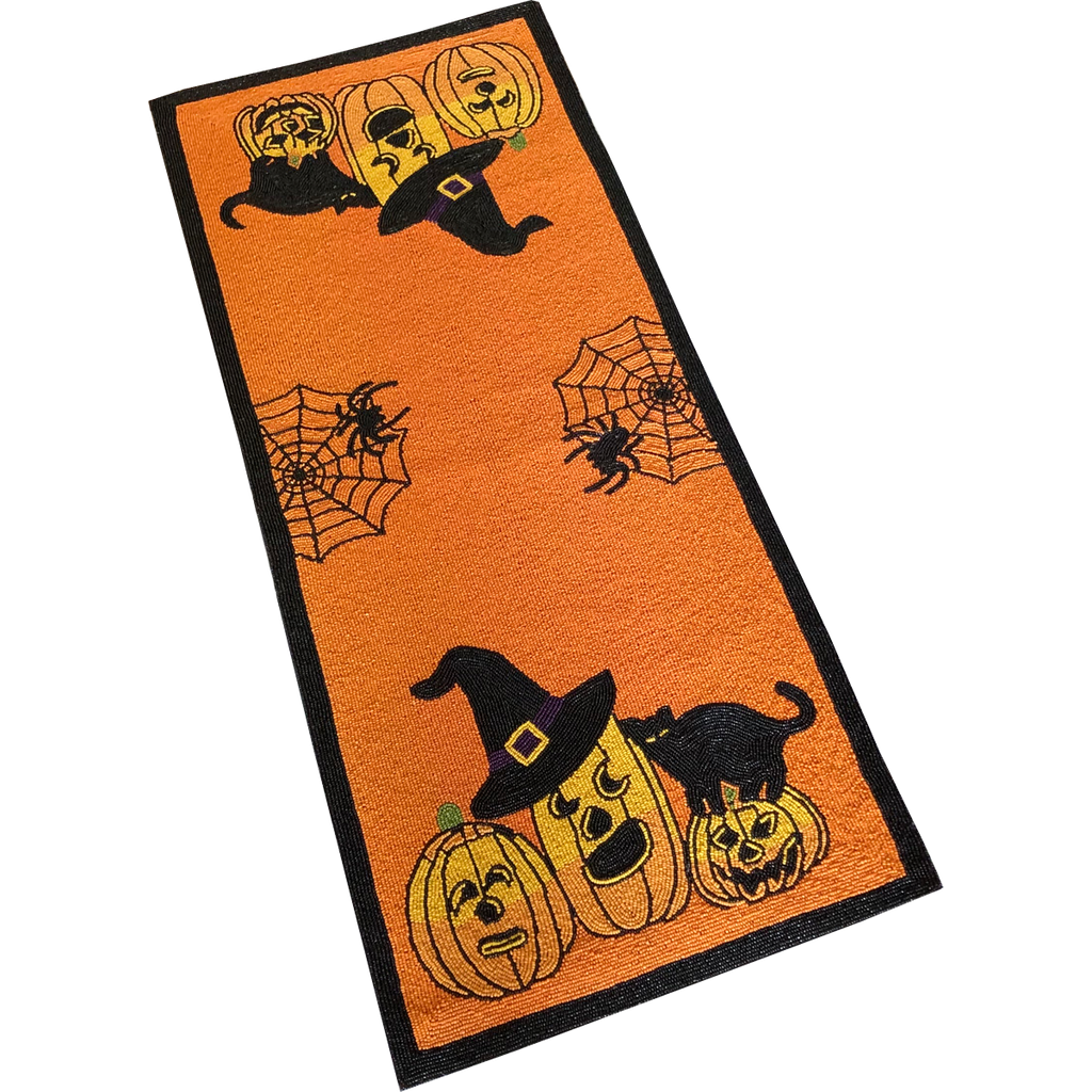Halloween Beaded Table Runner - Golden Hill Studio