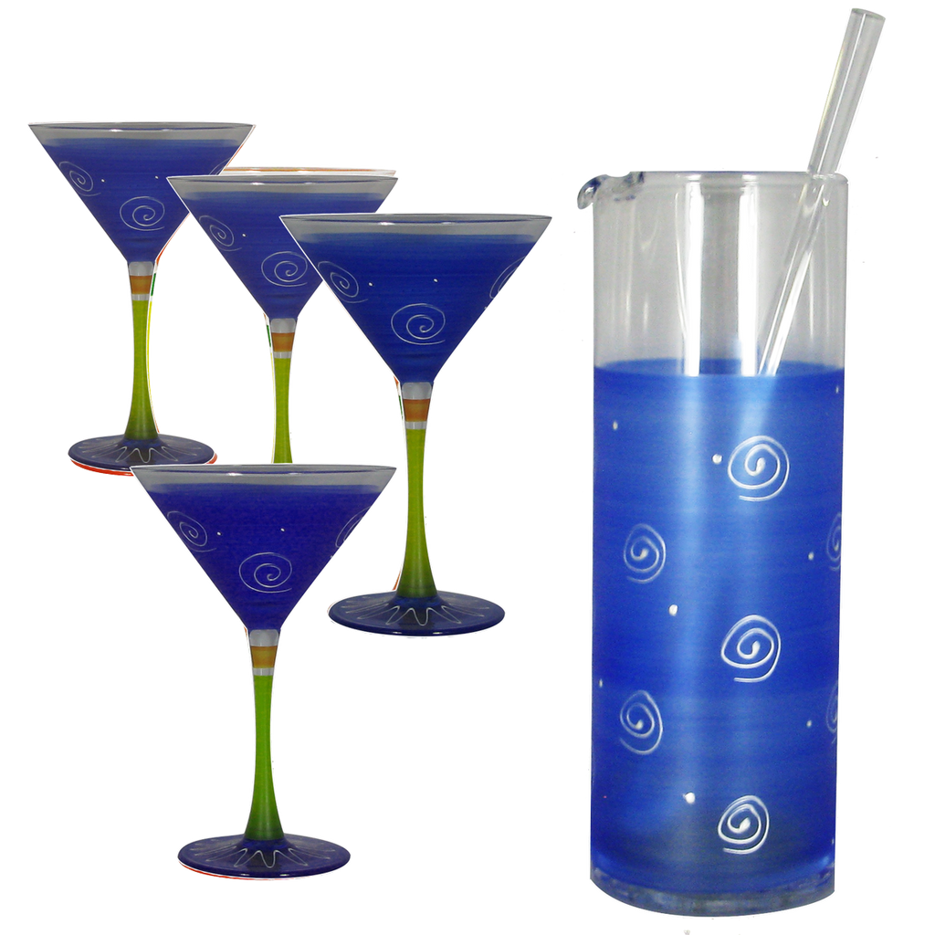 Peruvian Splendor Dark Blue Martini Bundle - Golden Hill Studio