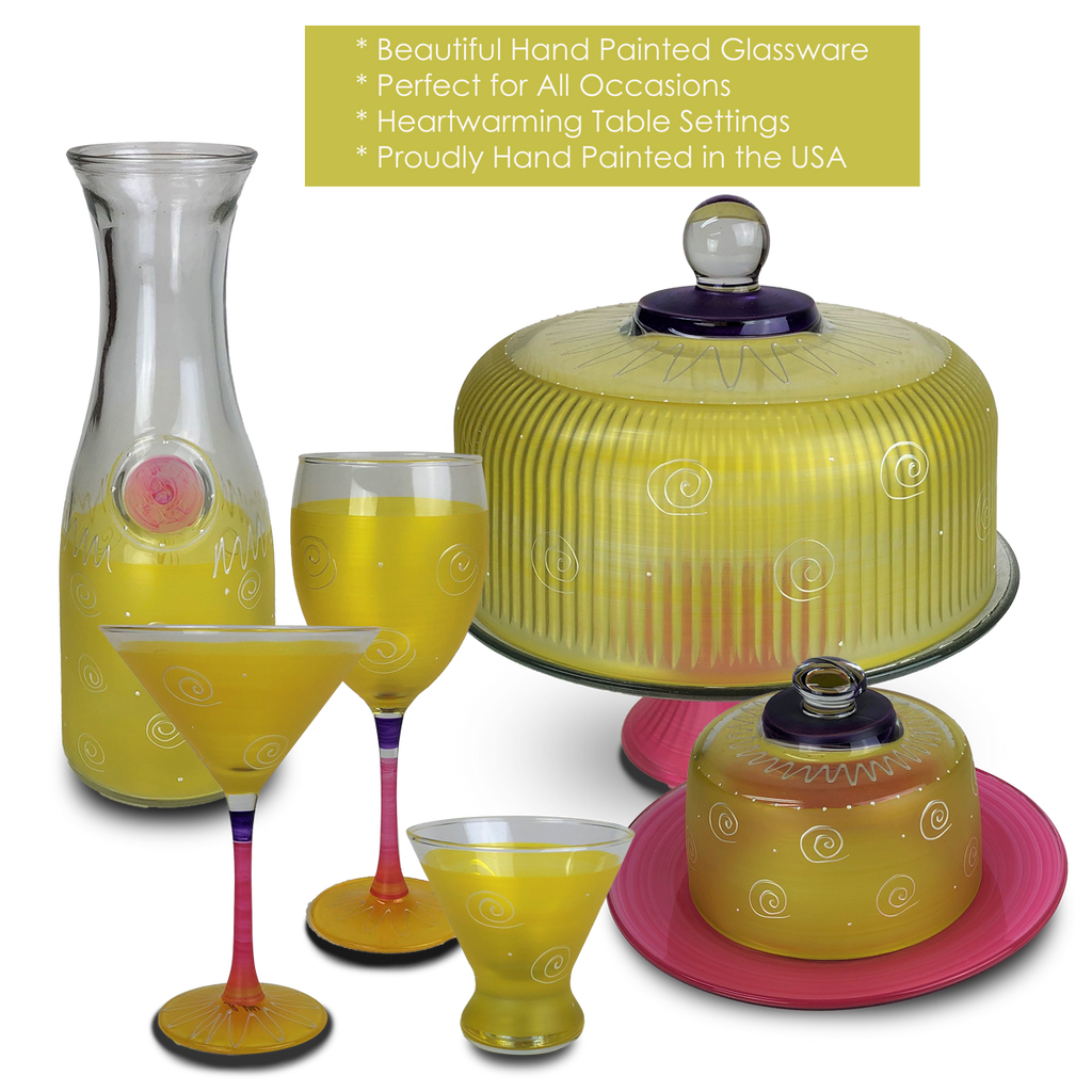 Peruvian Splendor Yellow Champagne   Set of 2 - Golden Hill Studio