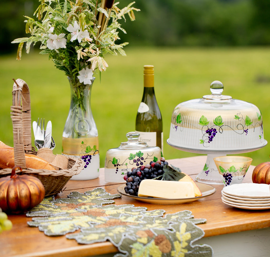 Napa Grapes n' Vines Cake Dome - Golden Hill Studio