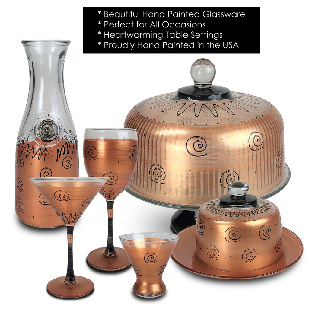 Tuscan Sunset Martini   Set of 2 - Golden Hill Studio