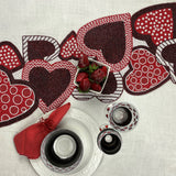 Hearts Beaded Table Runner