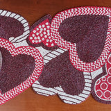 Hearts Beaded Table Runner