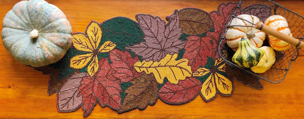 Autumn Leaves Table Runner - Golden Hill Studio