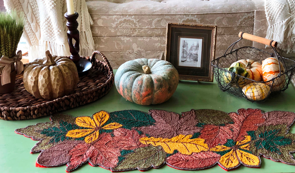 Autumn Leaves Table Runner - Golden Hill Studio