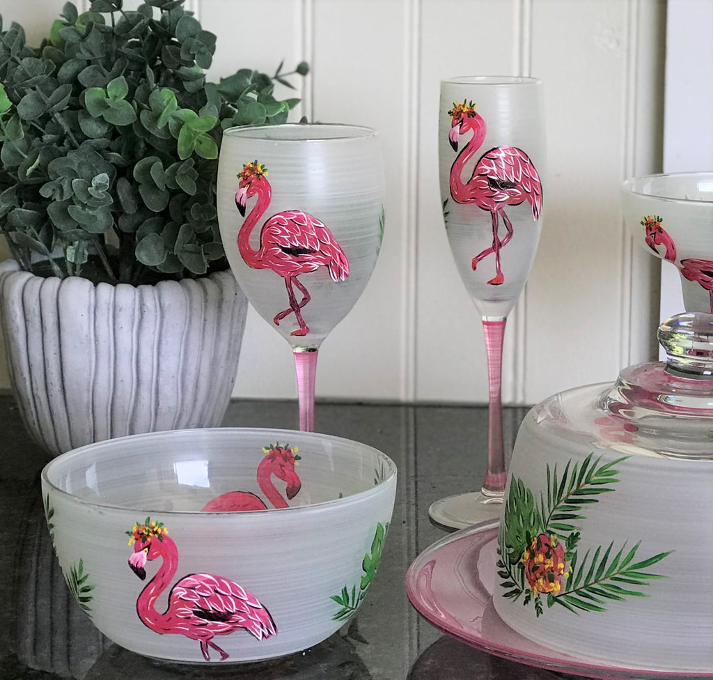 Flamingo Fun 6" Bowl - Golden Hill Studio