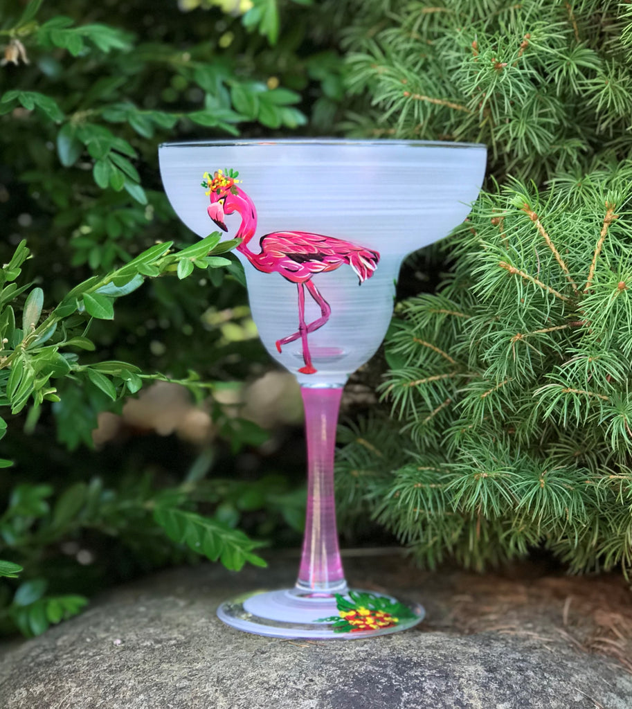 Flamingo Fun Margarita S/2 - Golden Hill Studio