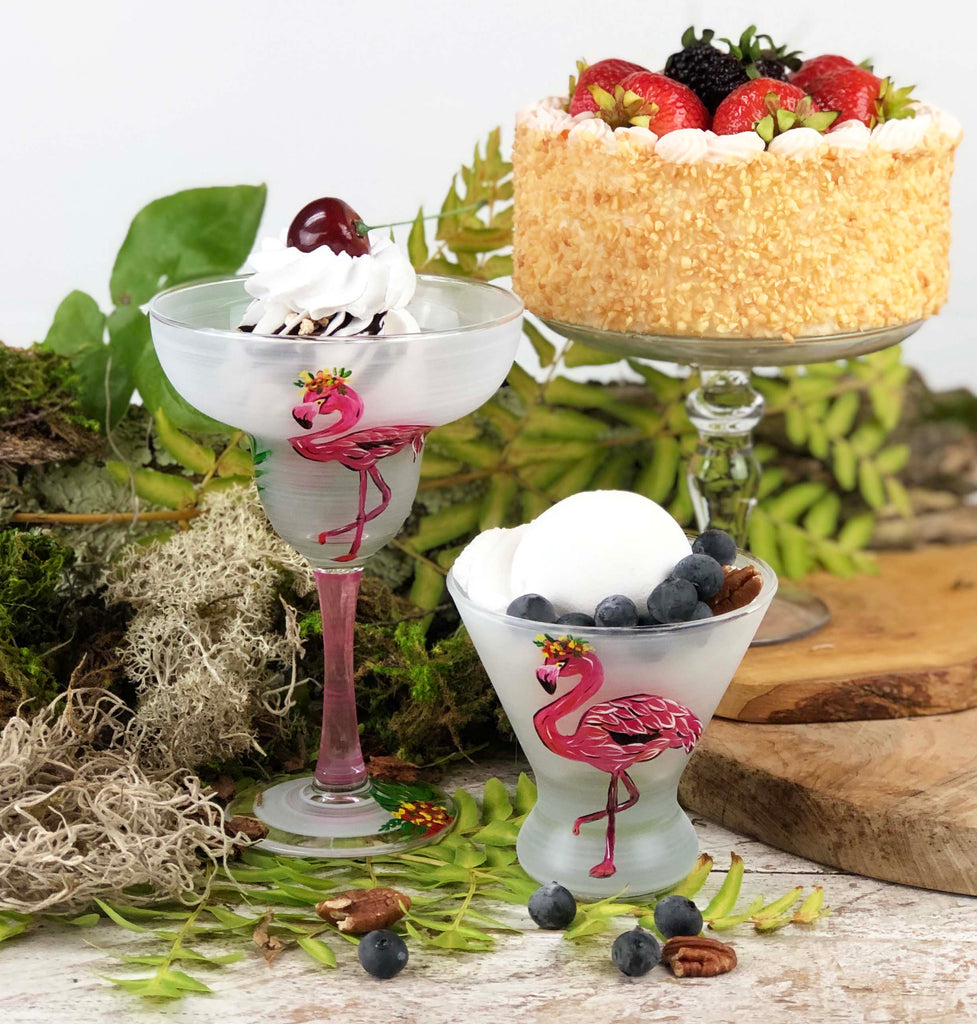 Flamingo Fun Margarita S/2 - Golden Hill Studio
