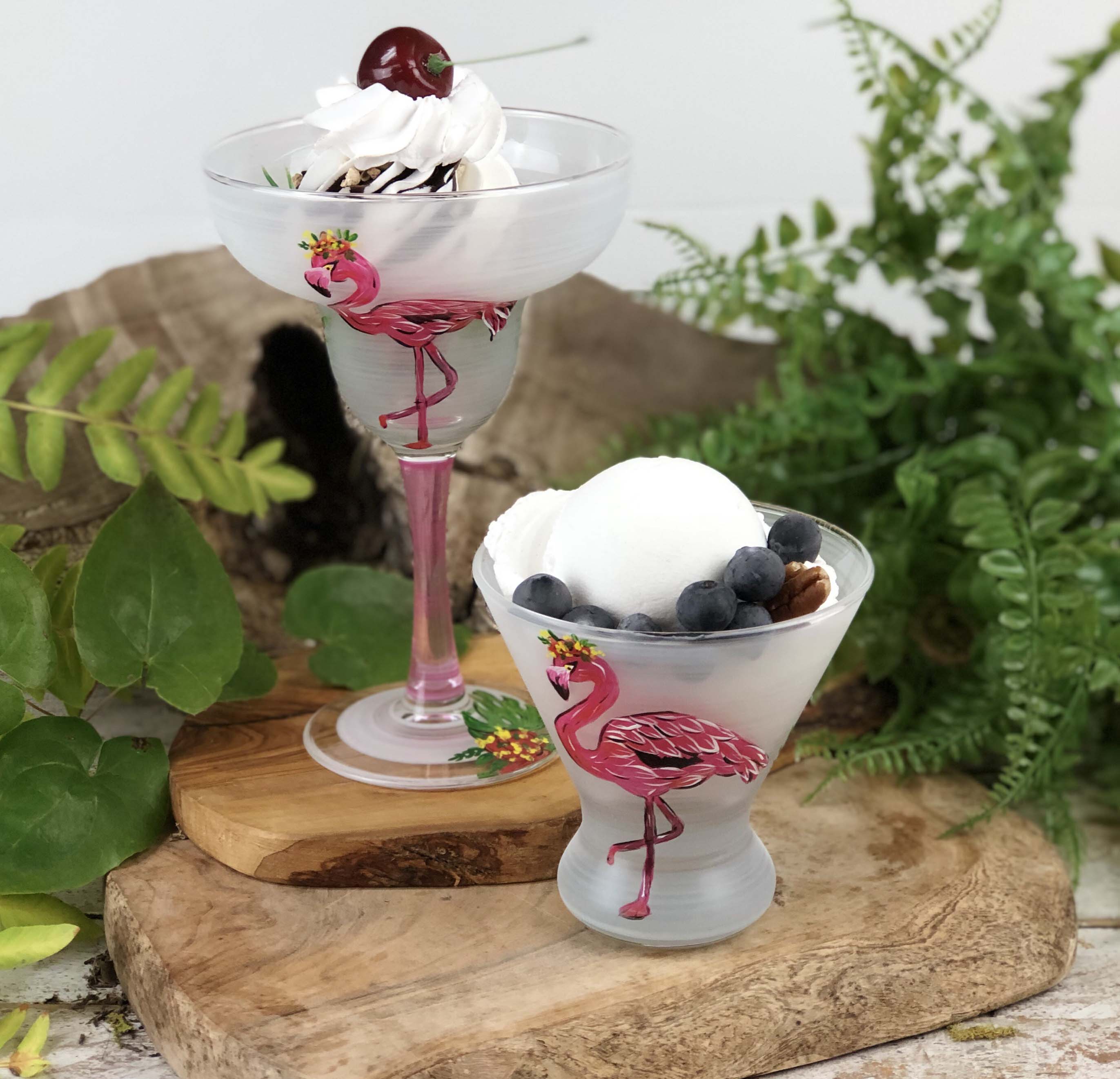 Flamingo Fun Martini S/2 – Golden Hill Studio