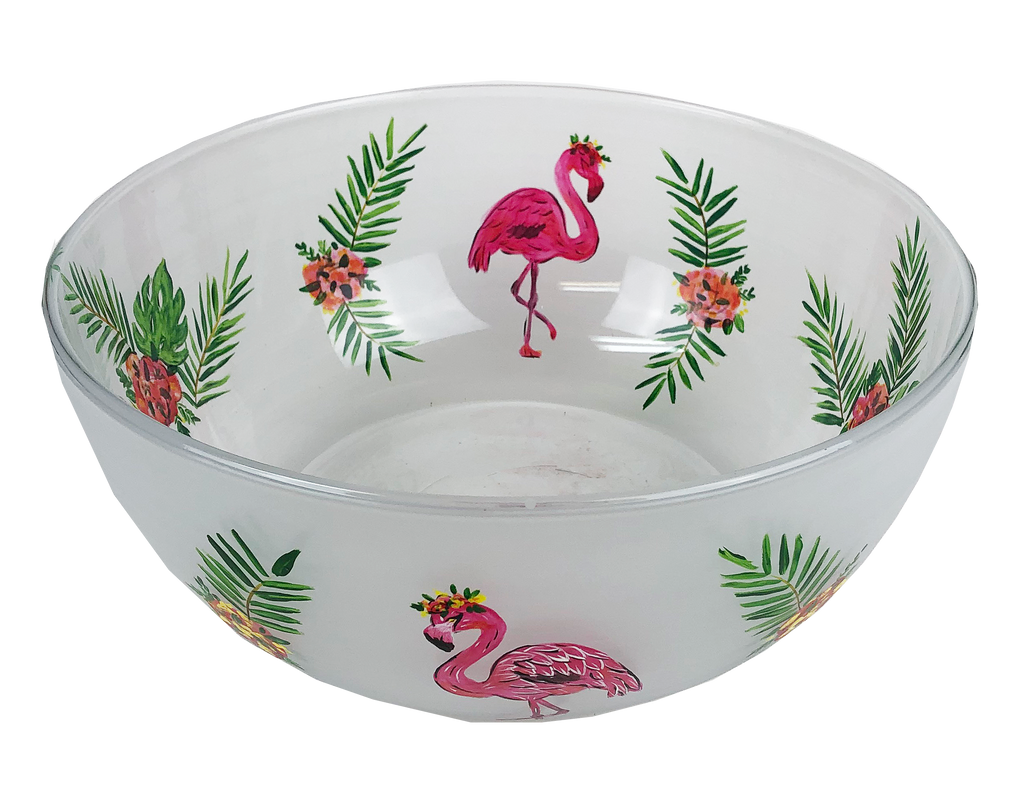 Flamingo Fun 11" Bowl - Golden Hill Studio