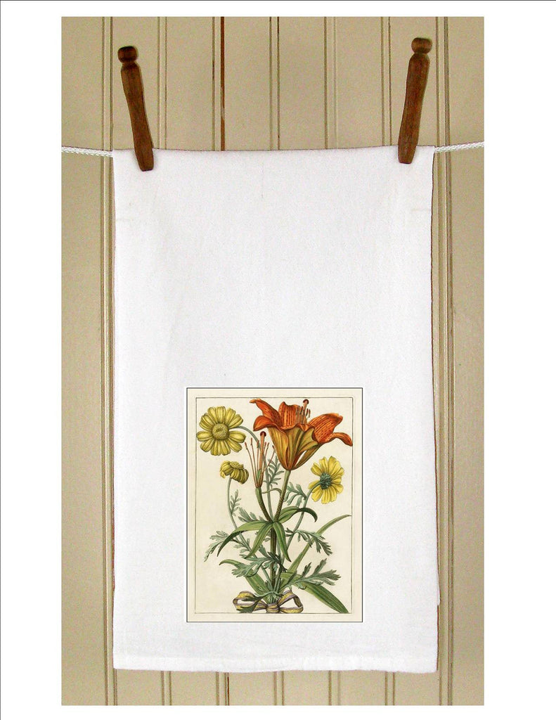 Tiger Lily with Yellow Daisy - Golden Hill Studio