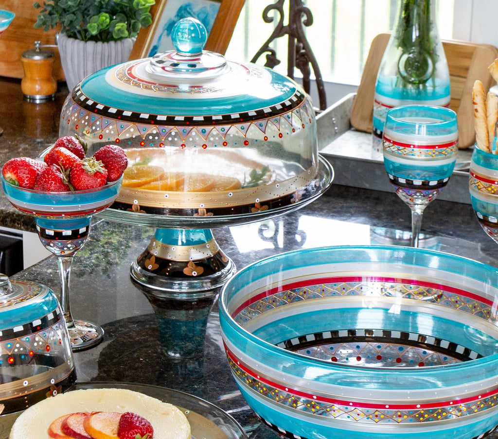 Moroccan Mosaic Carnival Carafe - Golden Hill Studio
