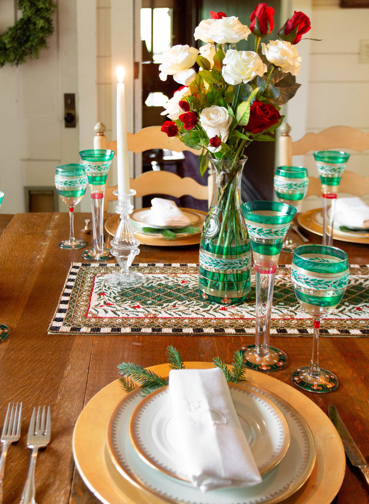 Moroccan Mosaic Forest Carafe - Golden Hill Studio