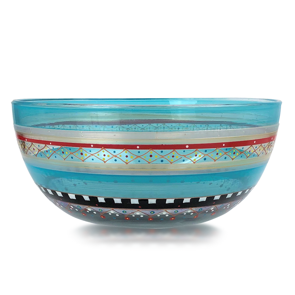 Moroccan Mosaic Carnival 11" Bowl - Golden Hill Studio