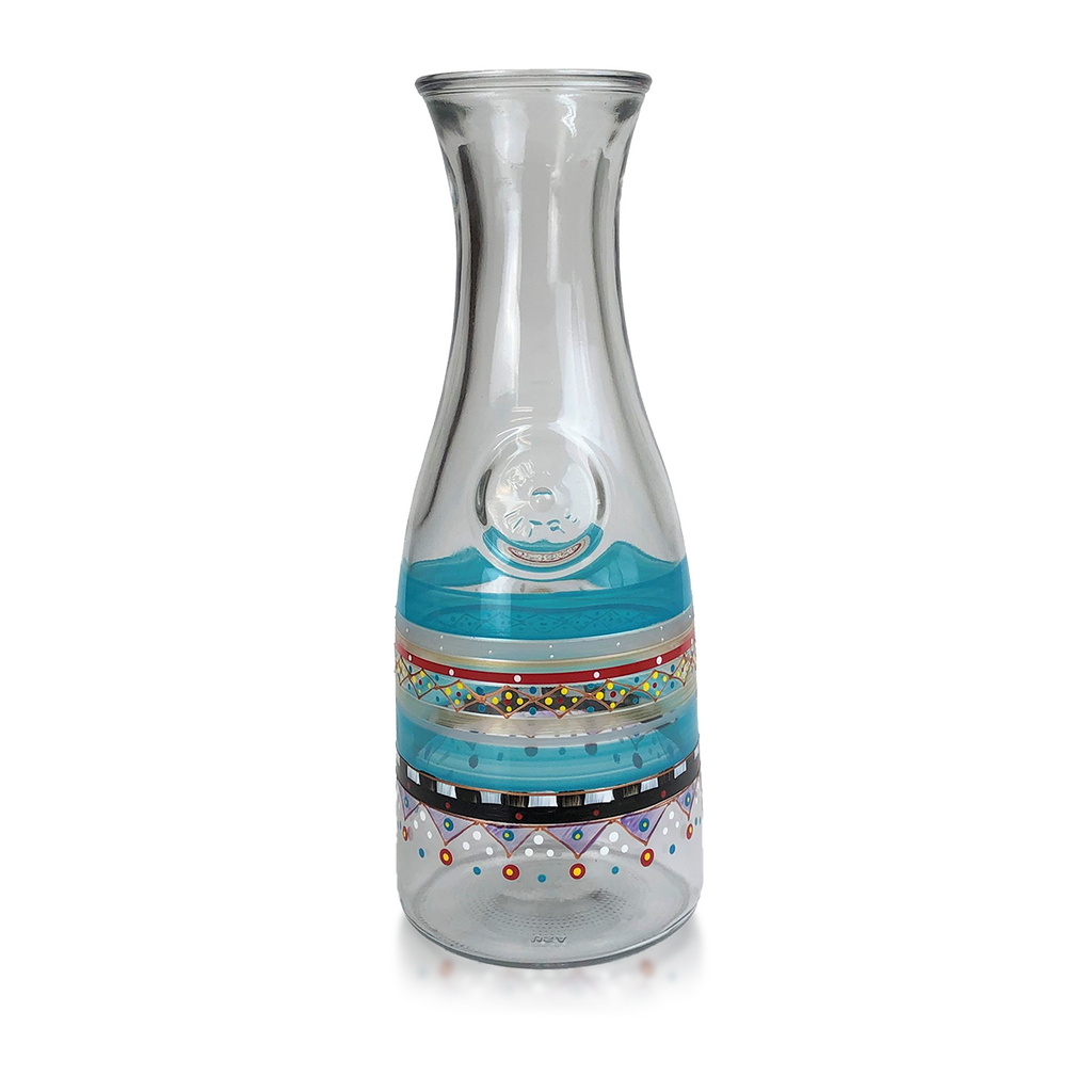 Moroccan Mosaic Carnival Carafe - Golden Hill Studio