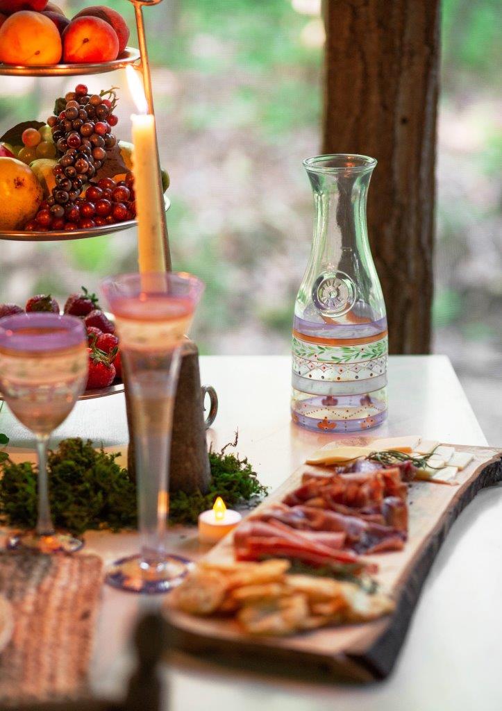Moroccan Mosaic Lilac Carafe - Golden Hill Studio