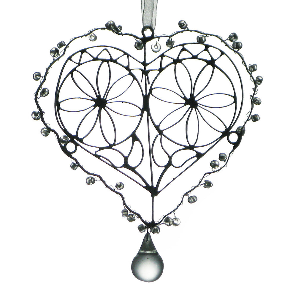 Rusted Wire Heart within a Heart - Golden Hill Studio