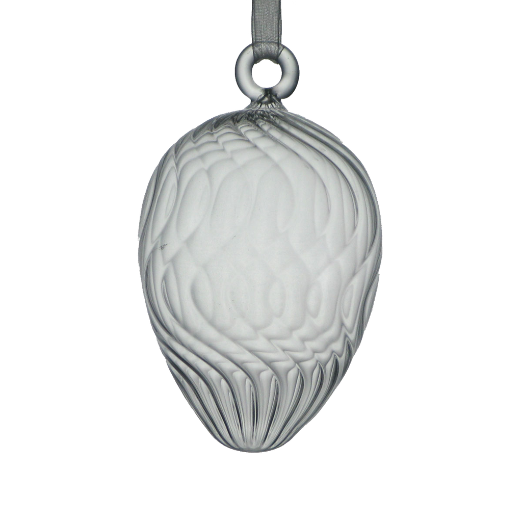 Glass Egg with Swirls - Golden Hill Studio