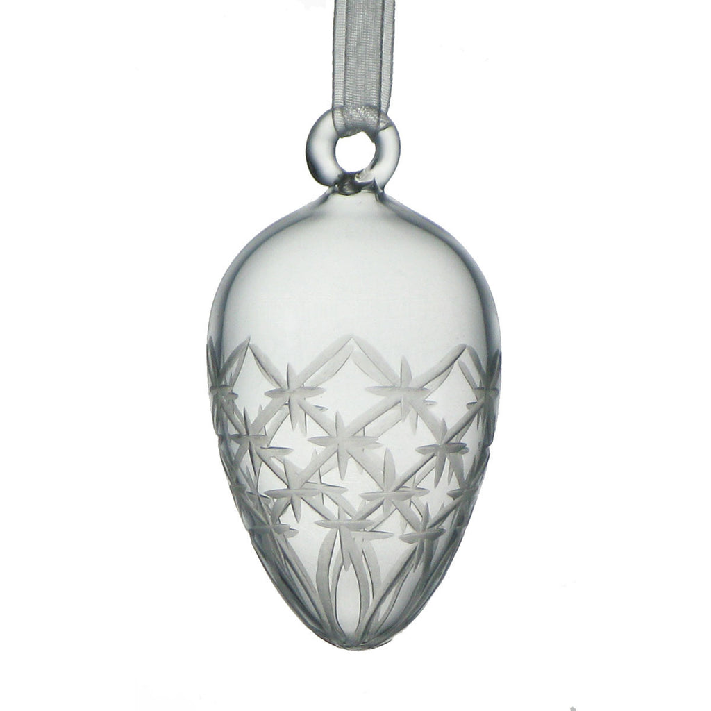 Large Etched Egg - Golden Hill Studio