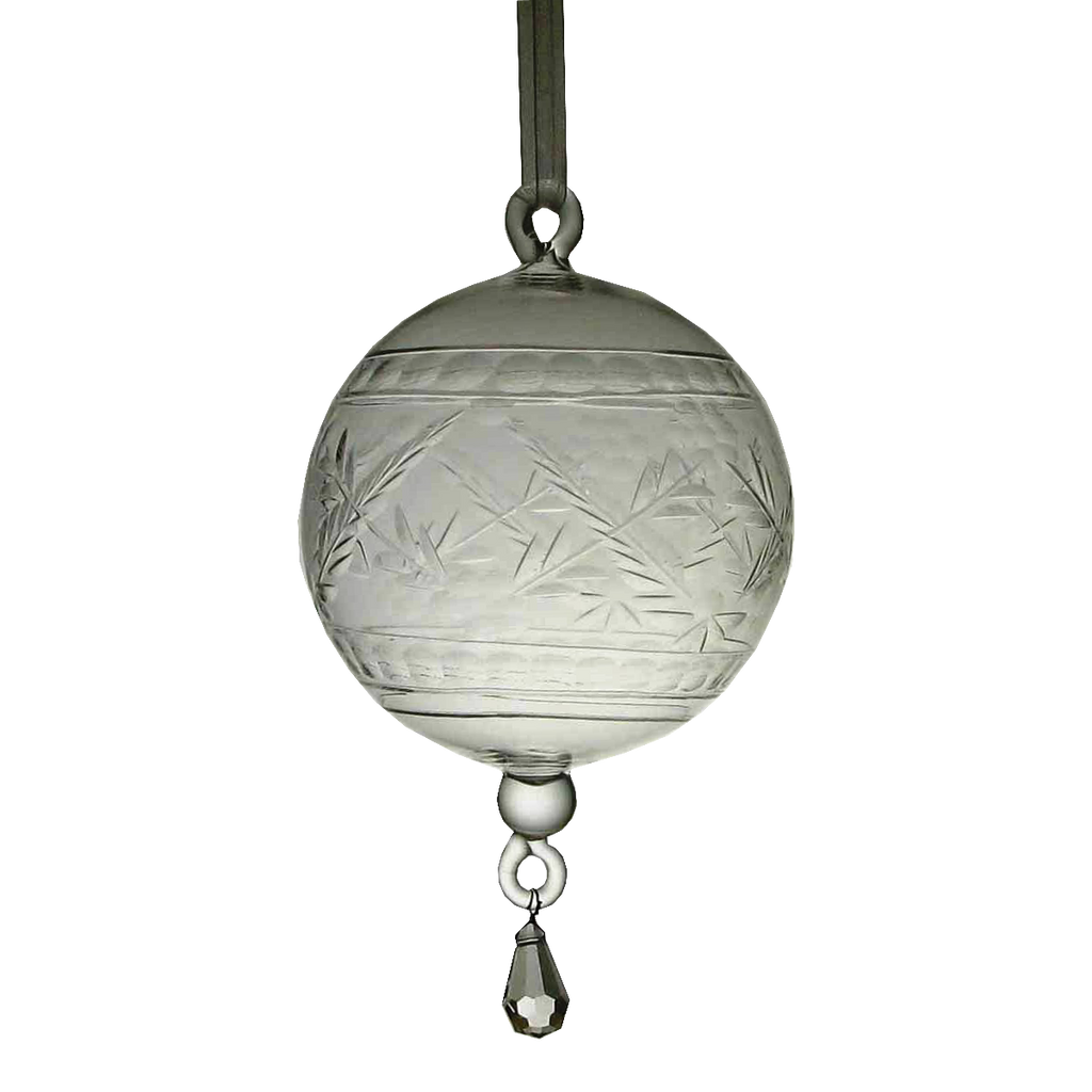 Glass Ornament with Etching - Golden Hill Studio