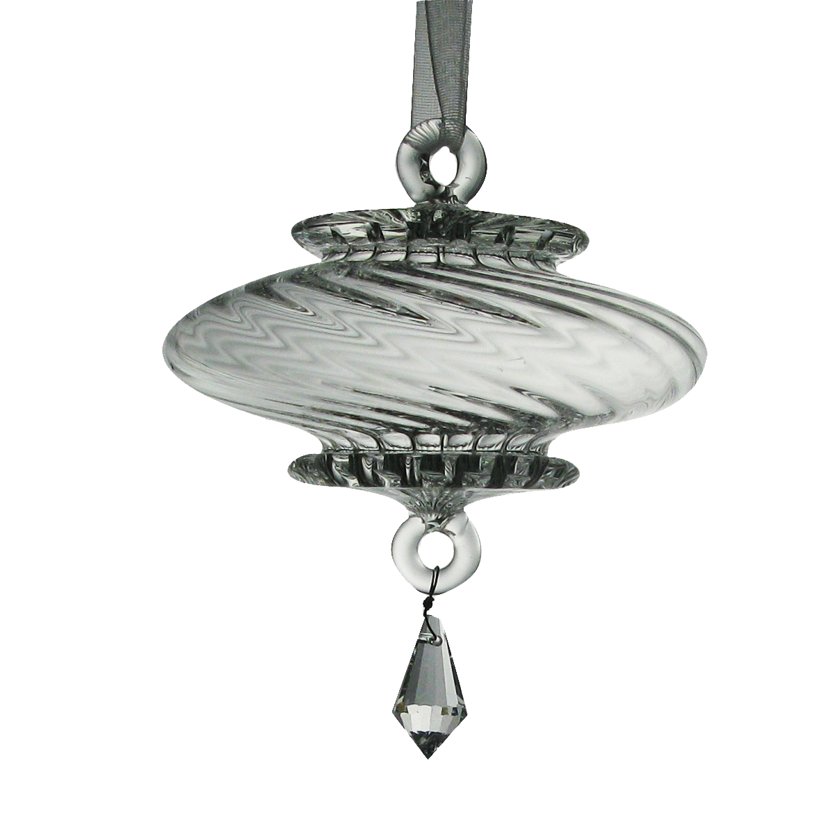 Twisted Globe Glass Ornament - Golden Hill Studio