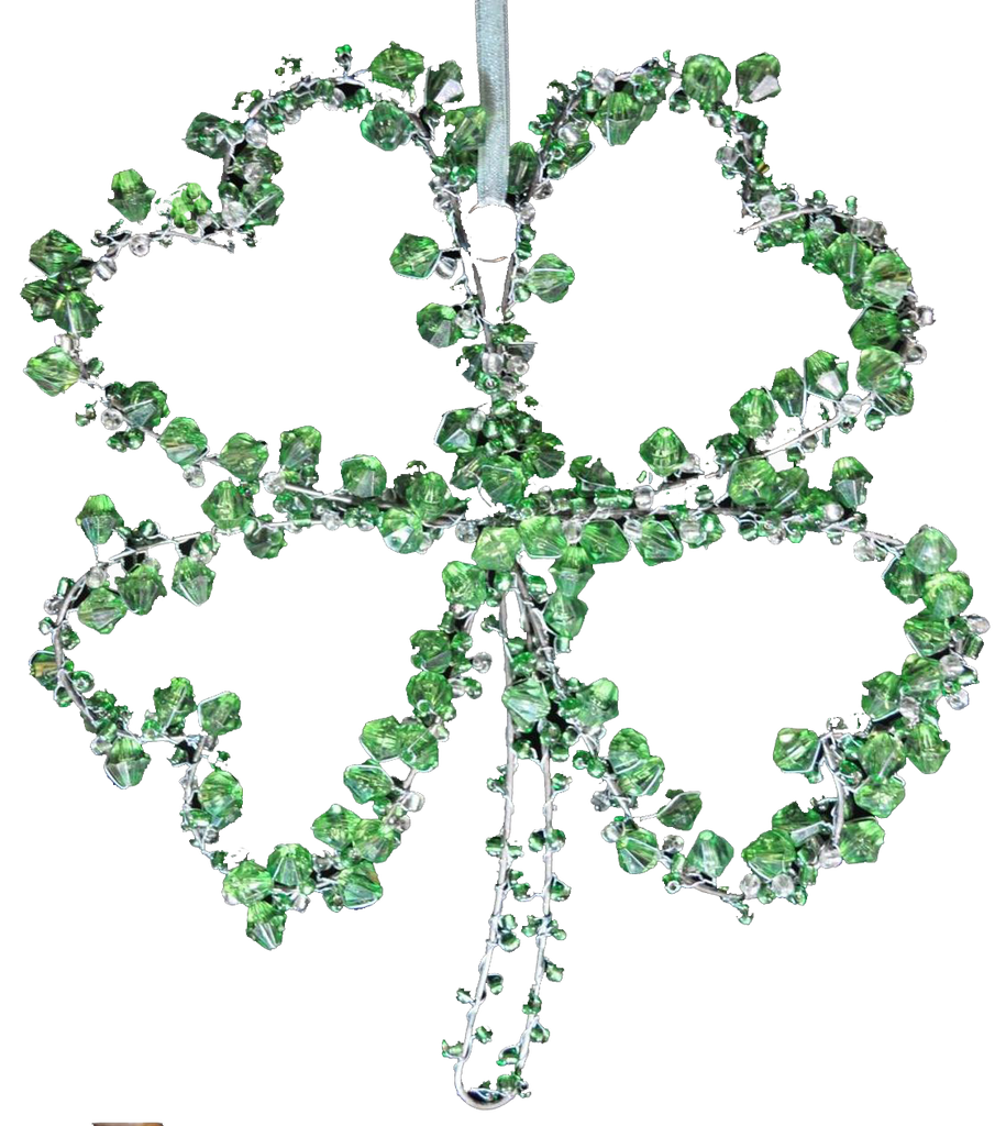 Beaded 4 Leaf Clover - Golden Hill Studio