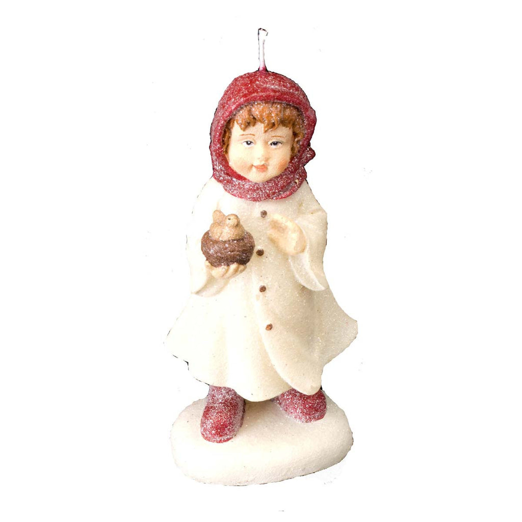 Caroling Girl Sugared: Candle Large - Golden Hill Studio