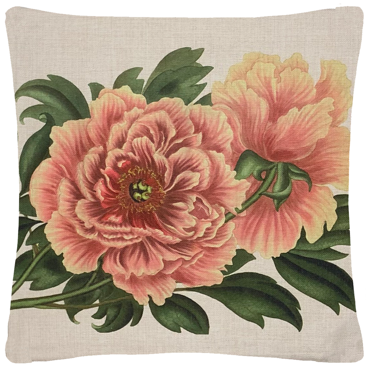 Polynesian Peony Pillow  18" x 18" - Golden Hill Studio